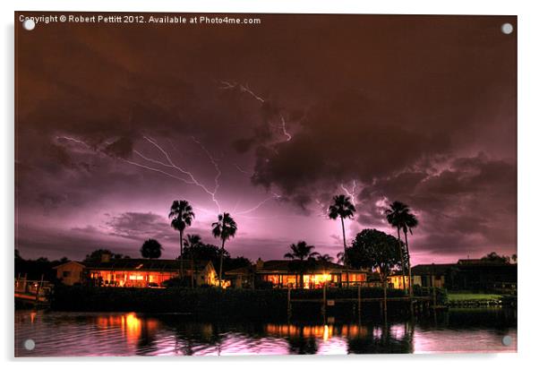 Bright Night Florida Sky Acrylic by Robert Pettitt