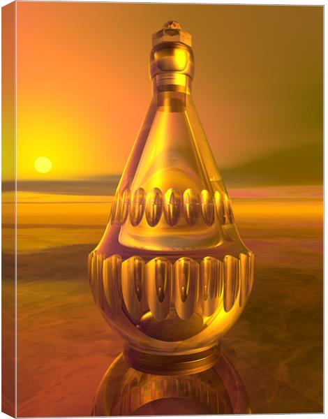 Sunset Decanter Canvas Print by Hugh Fathers