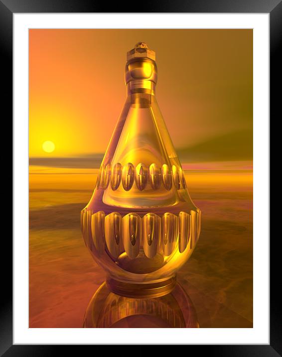 Sunset Decanter Framed Mounted Print by Hugh Fathers