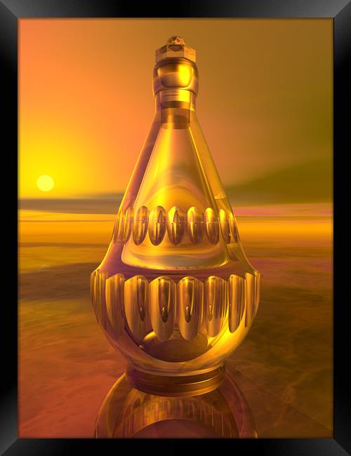 Sunset Decanter Framed Print by Hugh Fathers