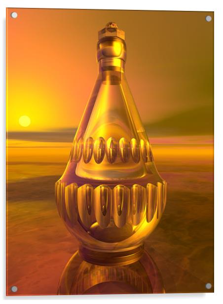 Sunset Decanter Acrylic by Hugh Fathers