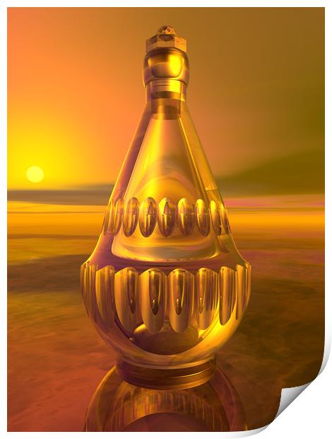 Sunset Decanter Print by Hugh Fathers