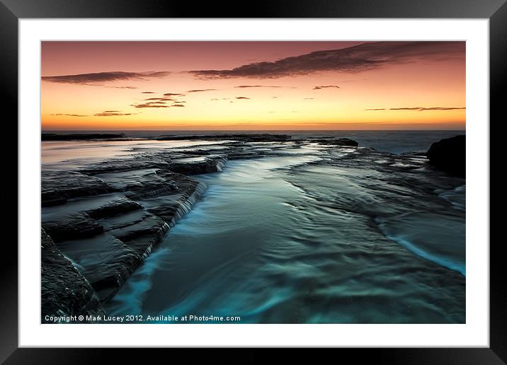 Flowing Down Framed Mounted Print by Mark Lucey