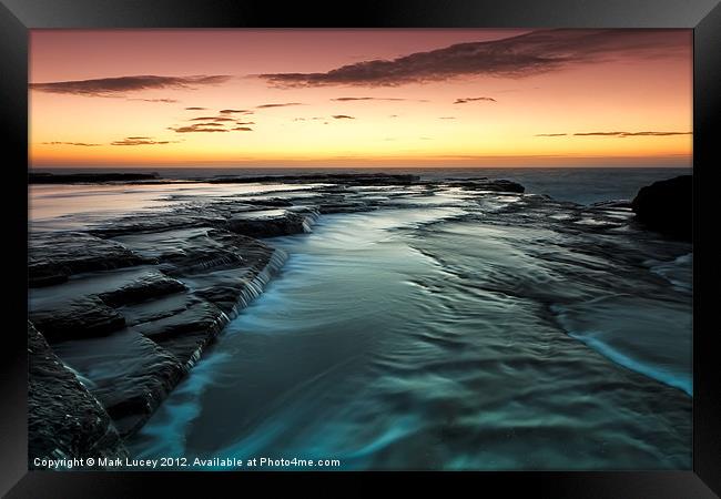 Flowing Down Framed Print by Mark Lucey
