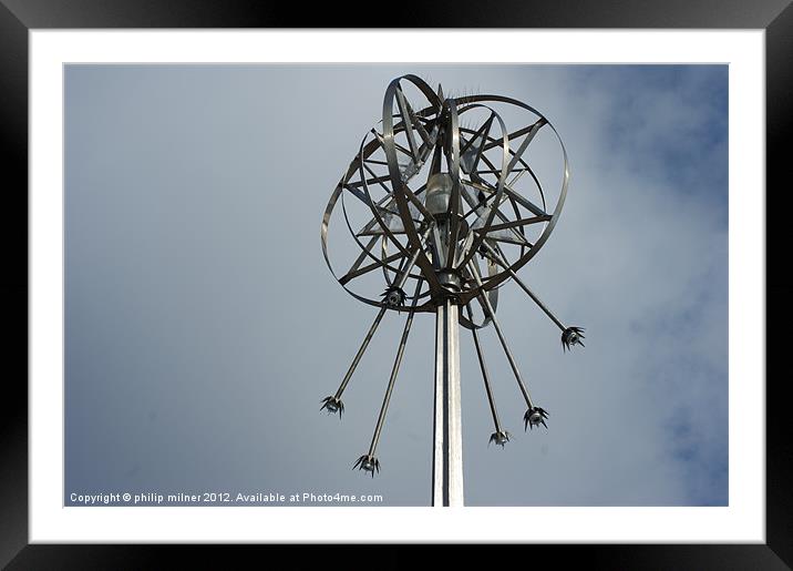 Sculpture In The Sky Framed Mounted Print by philip milner