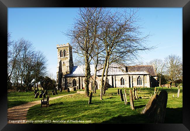All Saints' Church Saltfleetby Lincolnshire Framed Print by philip milner