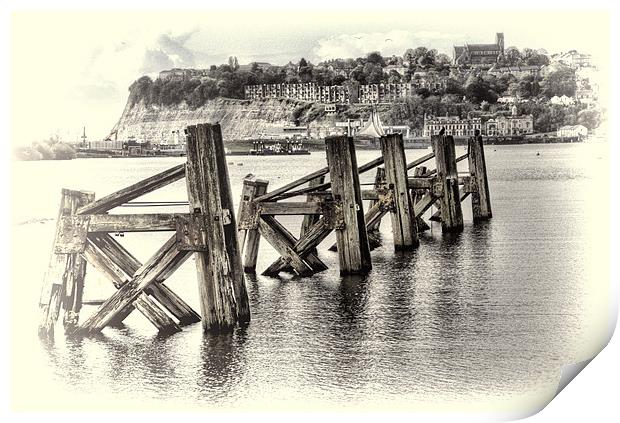 Cardiff Bay Old Jetty Print by Steve Purnell