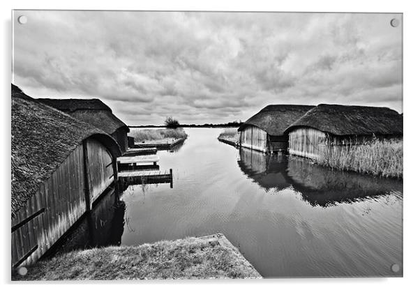 Hickling Boat Houses Acrylic by Paul Macro