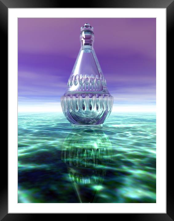 Decanter on Green Marble Framed Mounted Print by Hugh Fathers