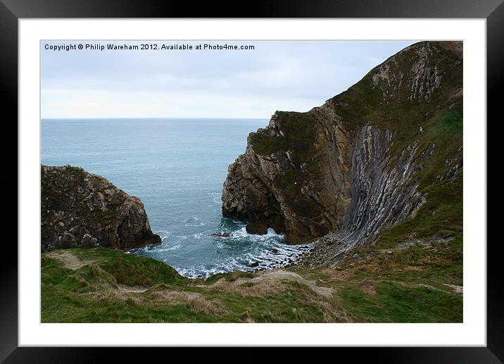 Cliff Framed Mounted Print by Phil Wareham