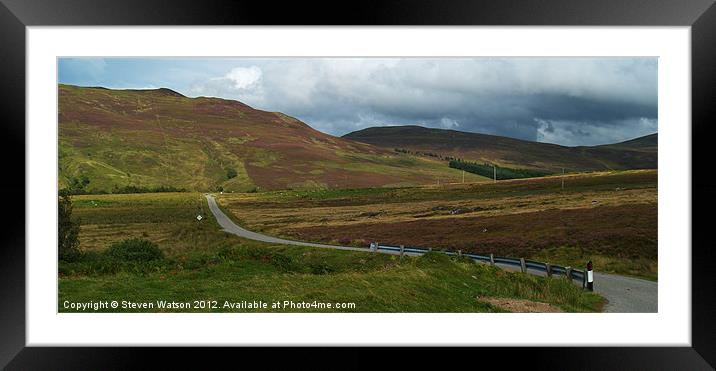 The Road to Loch Killin Framed Mounted Print by Steven Watson