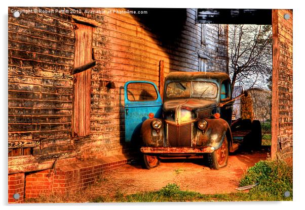 Old-time Farmer's Cadillac Acrylic by Robert Pettitt