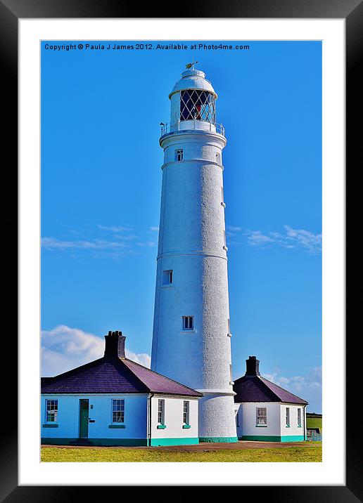 Nash Point Lighthouse Framed Mounted Print by Paula J James
