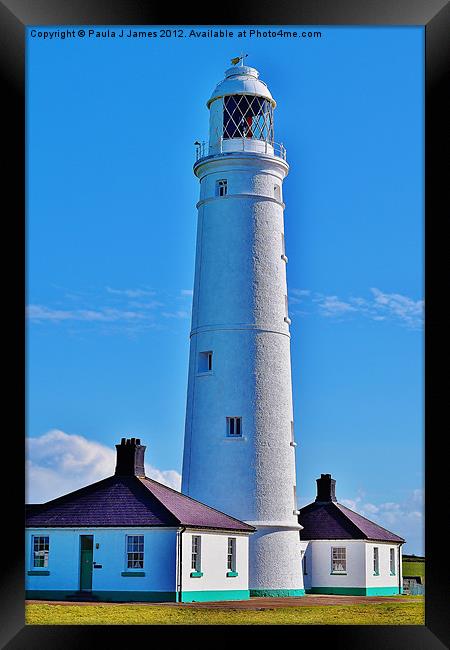 Nash Point Lighthouse Framed Print by Paula J James