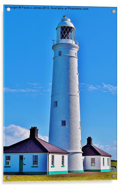 Nash Point Lighthouse Acrylic by Paula J James