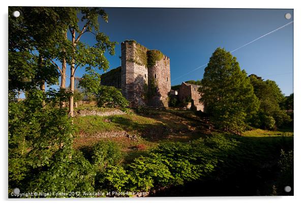 Brecon Castle in May Acrylic by Creative Photography Wales