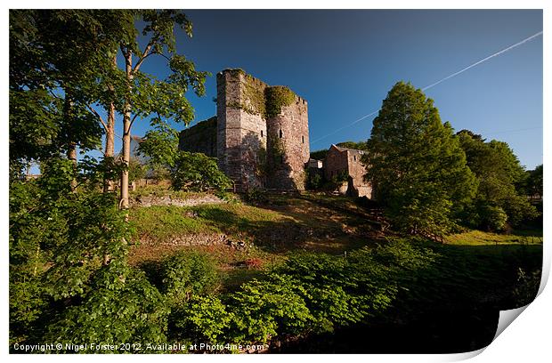 Brecon Castle in May Print by Creative Photography Wales