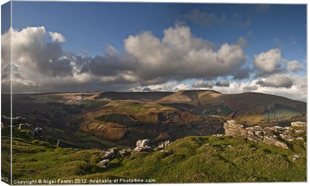 Allt Llwyd Brecon Beacons Canvas Print by Creative Photography Wales