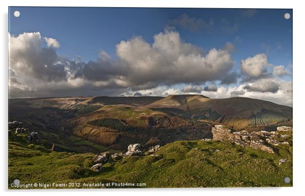 Allt Llwyd Brecon Beacons Acrylic by Creative Photography Wales