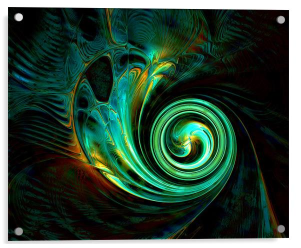 Mystic Spiral Acrylic by Amanda Moore