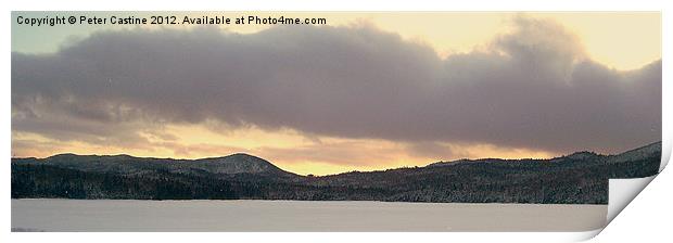 Third Connecticut Lake Print by Peter Castine
