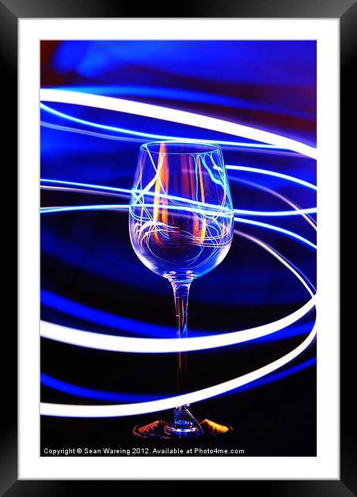 Neon Glass III Framed Mounted Print by Sean Wareing