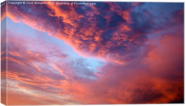 Dramatic Sunset Canvas Print by Clive Williams