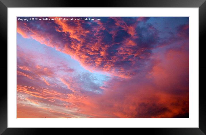 Dramatic Sunset Framed Mounted Print by Clive Williams