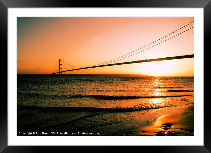 Sunset on The Humber Framed Mounted Print by Rob Booth