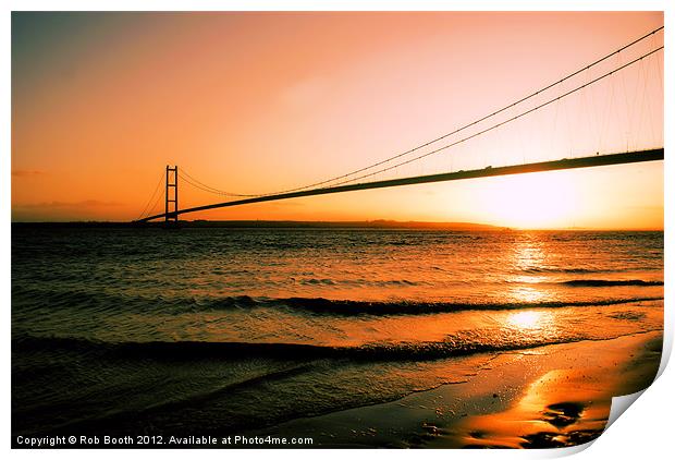 Sunset on The Humber Print by Rob Booth
