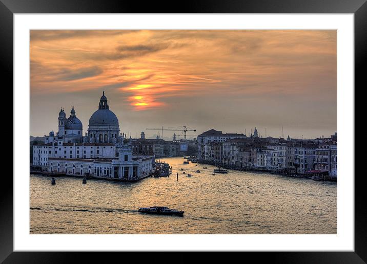 Grand Canal Sunset Framed Mounted Print by Tom Gomez
