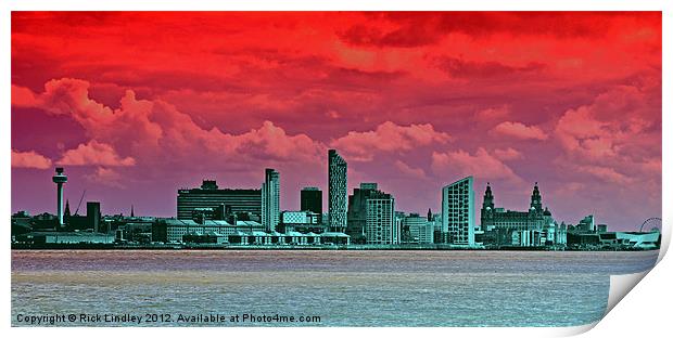 The city of Liverpool Print by Rick Lindley