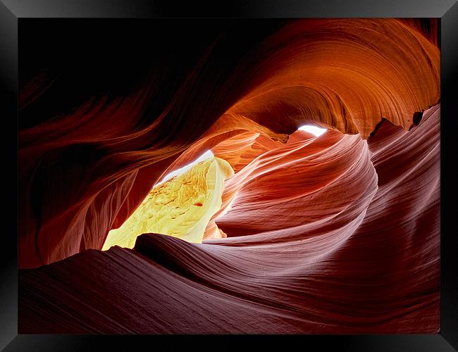 Sandstone Curve Framed Print by Keith Barker