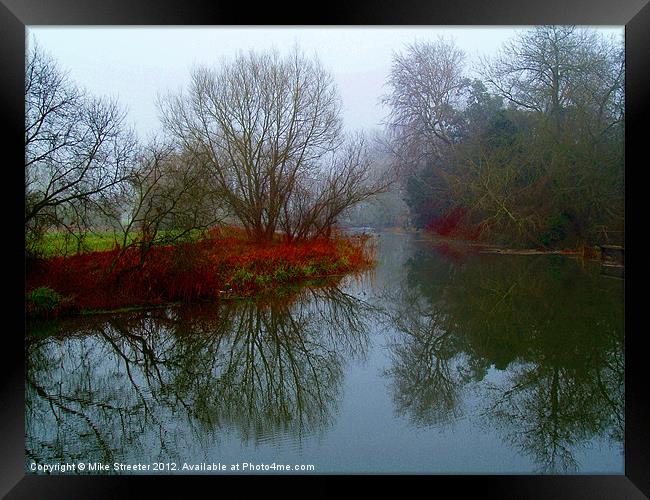 Misty Morning on the river2 Framed Print by Mike Streeter
