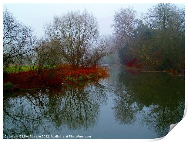 Misty Morning on the river2 Print by Mike Streeter