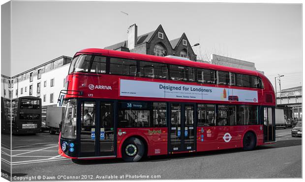 Londons New Routemaster Bus Canvas Print by Dawn O'Connor