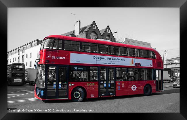 Londons New Routemaster Bus Framed Print by Dawn O'Connor