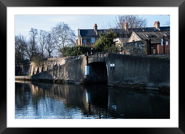 Regents Canal Framed Mounted Print by Dawn O'Connor