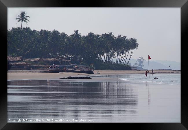 Putting up the Flag North Goa Framed Print by Serena Bowles
