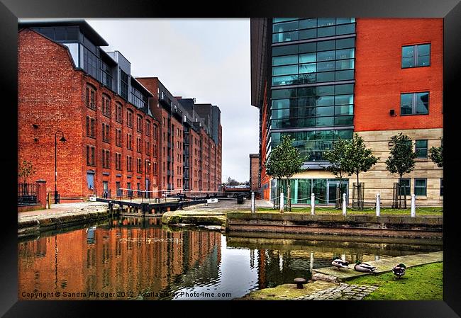 Rochdale Canal, Manchester City Centre Framed Print by Sandra Pledger