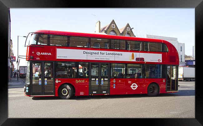 New London Red Bus Framed Print by David French