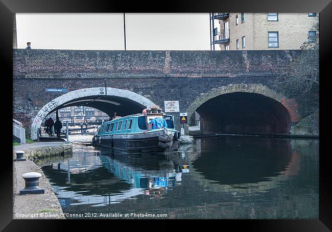 Barge on Regent's Canal Framed Print by Dawn O'Connor