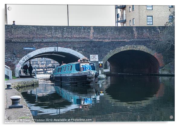 Barge on Regent's Canal Acrylic by Dawn O'Connor