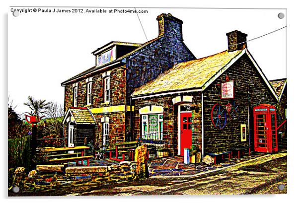 The Old Post Office in Rosebush Acrylic by Paula J James