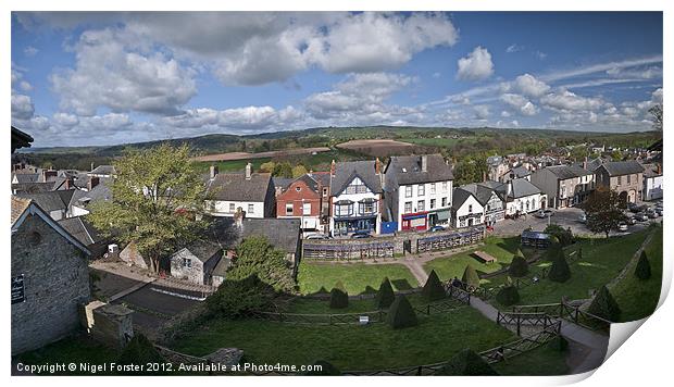 Hay on Wye panorama Print by Creative Photography Wales
