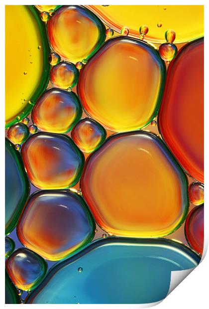 Tropical Oil & Water II Print by Sharon Johnstone