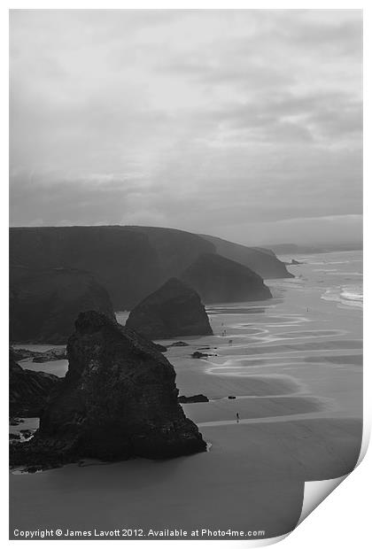 The Steps At Bedruthan Print by James Lavott