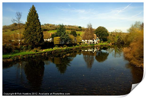 The River Exe at Bickleigh Print by Rob Hawkins
