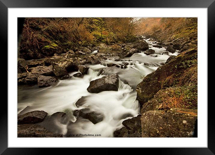 River Glaslyn Framed Mounted Print by Jim kernan