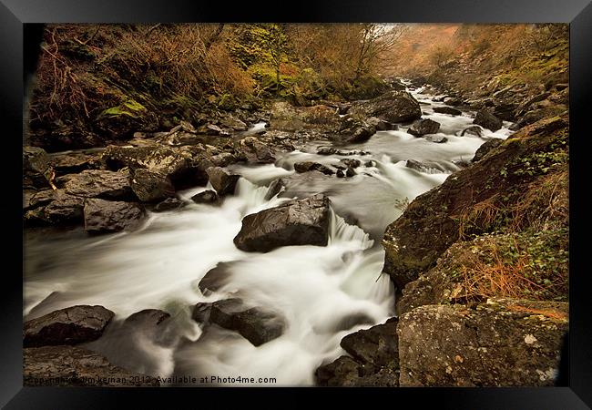 River Glaslyn Framed Print by Jim kernan